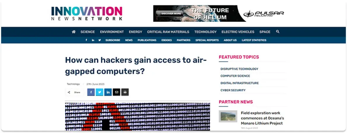 How can hackers gain access to air-gapped computers?