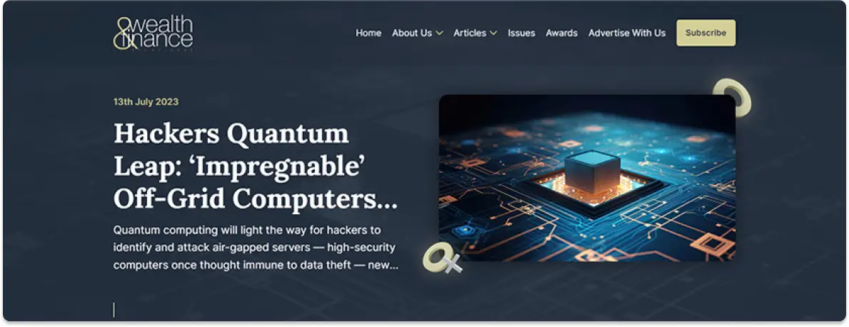 Hackers Quantum Leap: Impregnable Off-Grid Computers
