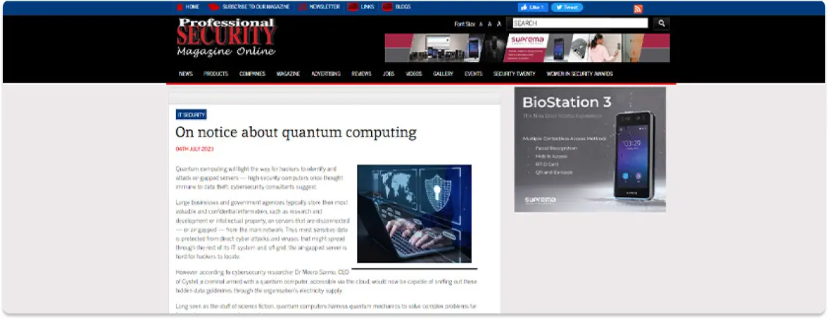 On notice about quantum computing
